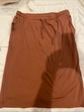 Women's Rust Drawstring Casual Skirt. The Jordan Skirt - Inherit Clothing